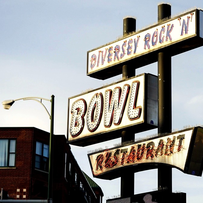 Diversey Rock 'n Bowl near Bucktown