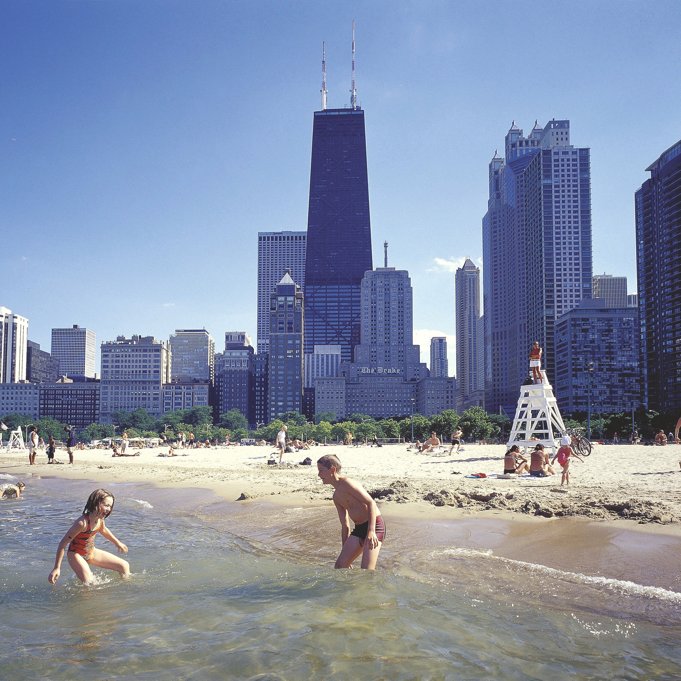 Oak Street Beach in the Gold Coast